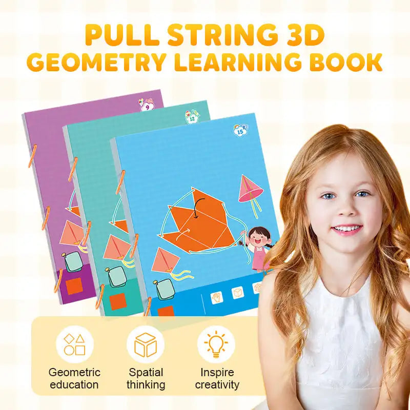 Brilliant Geometry Textbook For Children - Pull String 3d Geometry Learning Book Stereoscopic 5858306560624-V2