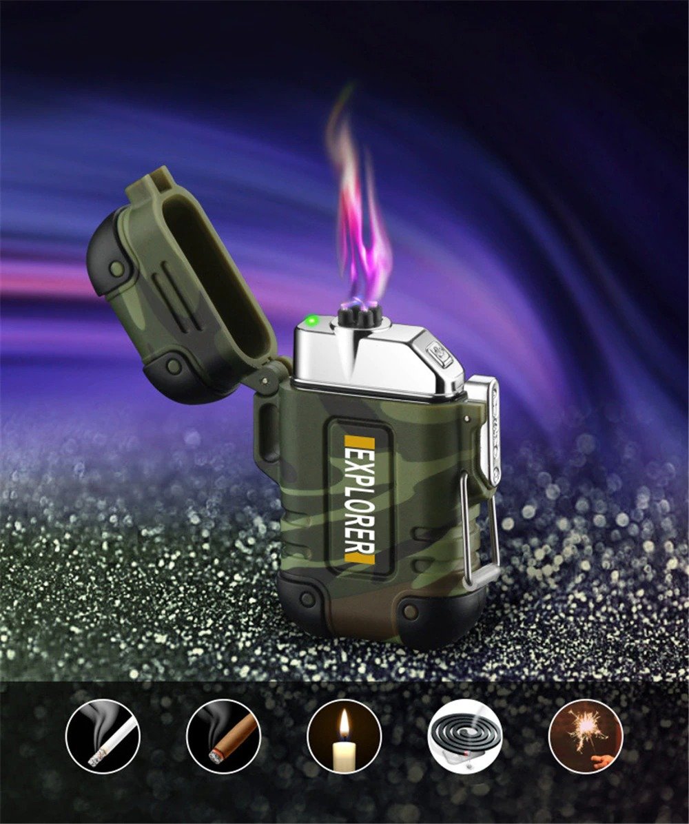 Waterproof Dual Arc Plasma Lighter – Rechargeable And Durable