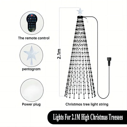 Outdoor Christmas Tree Star String Lights 400 Led 8750420066598-1