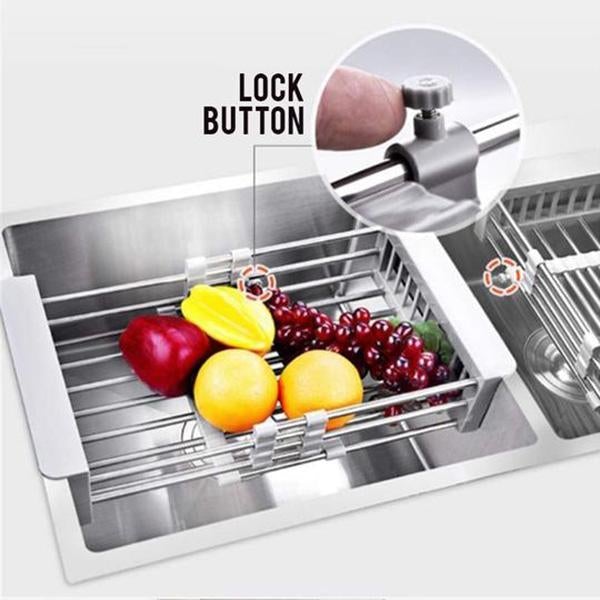 Stainless Steel Sink Drainer Rack – Expandable And Durable Design