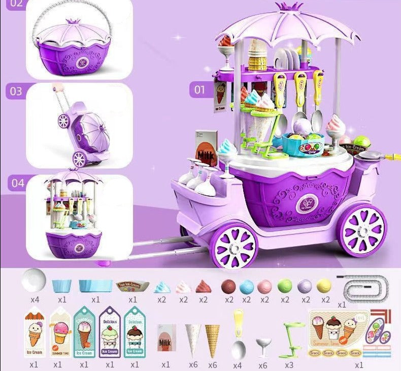 Candy Cart - Sweet Games On Wheels - Children'S Ice Cream Trolley