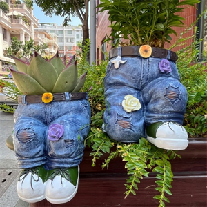 15Cm Denim Chic Garden Planter