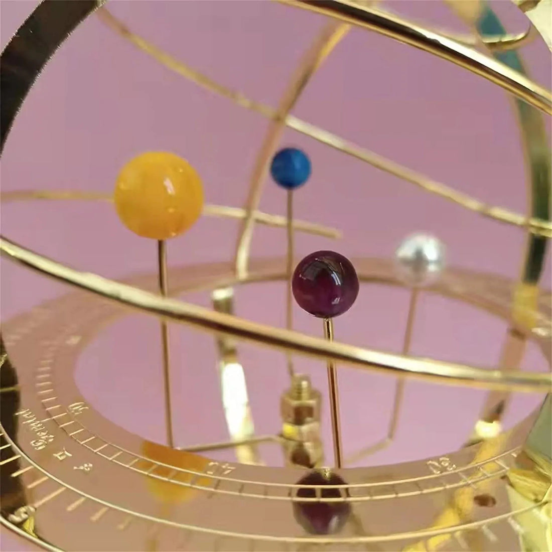 Solar System Model - Retro Planet Metal Model Kit, Science Art Decoration Indoor Table Ornament 15146749722950-1