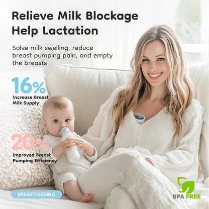 Electric Breast Pump - Hands, 4 Modes, 12 Suction Levels, Relieves Pain & Engorgement 1005008248172159-Blue