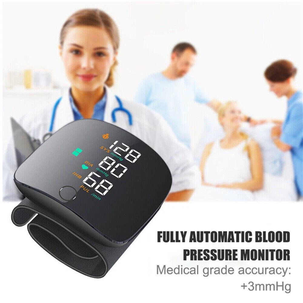 Smart Wrist Blood Pressure Monitor – Electronic Portable Sphygmomanometer with Voice Alerts
