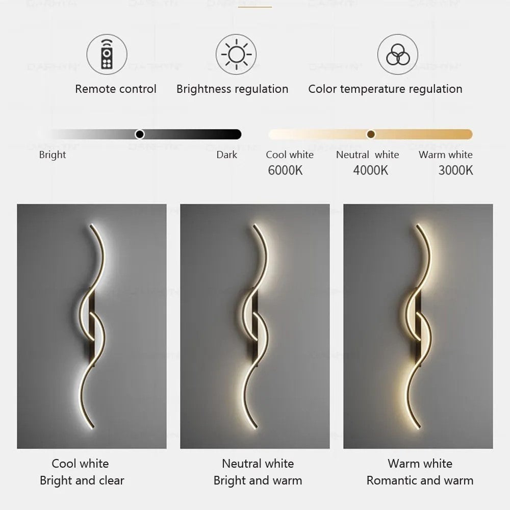 LED Lounge Wall Lights – Dimmable Silicone Wall Lamp for Bedroom, Living Room, and Corridor, Modern Home Lighting Solution (100 CM) 9828296261953-1