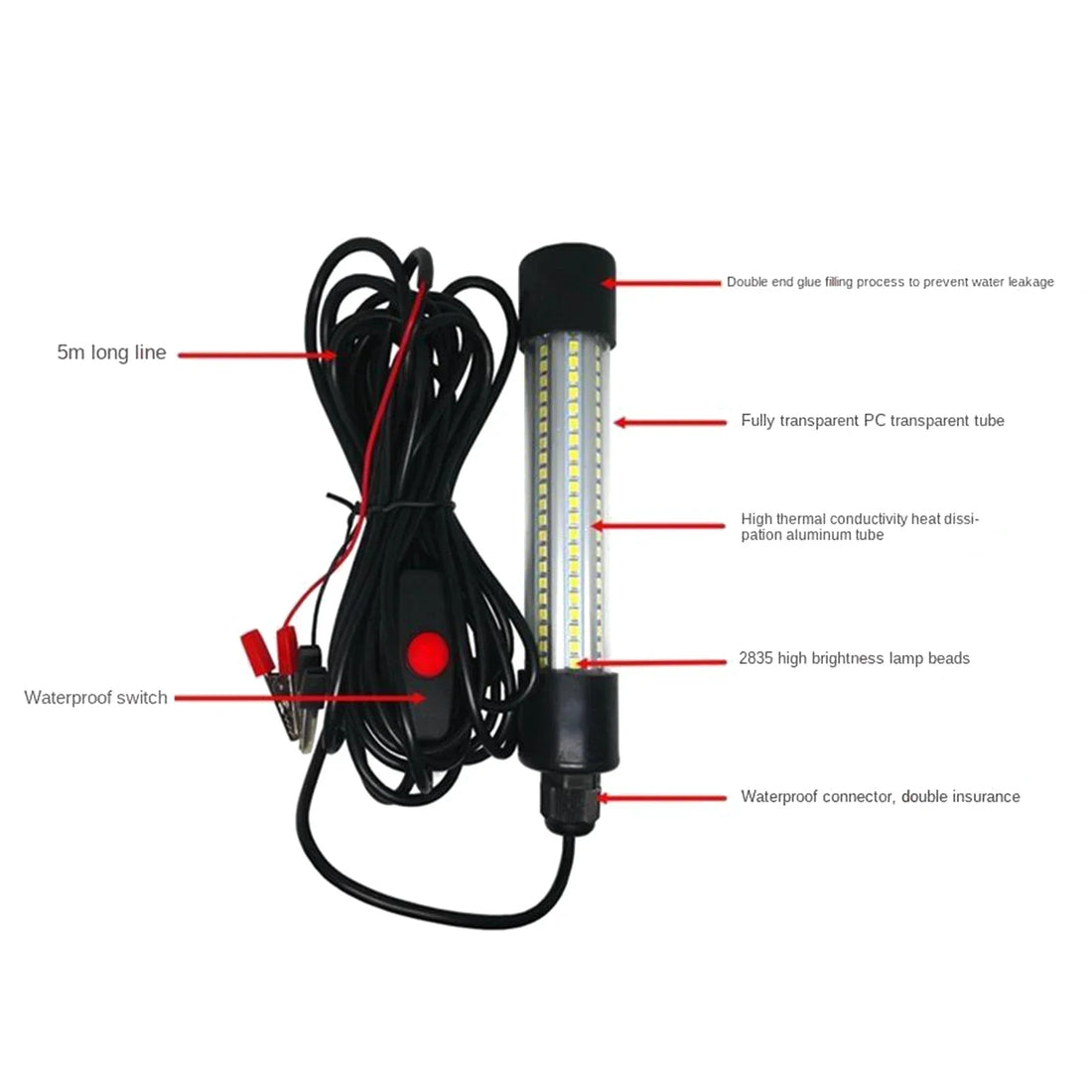 Underwater Night Fishing Light - Lumens Fish Attracting Light, Night Fishing Light 7881721544902-1