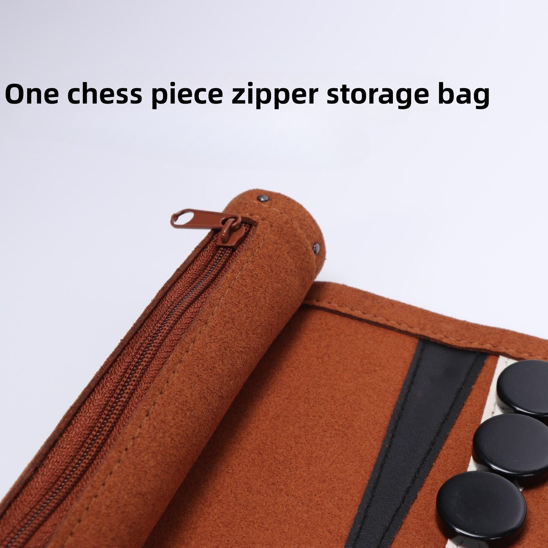 Travel Backgammon Set - Roll-up Leather Backgammon Board 1867679367257-1