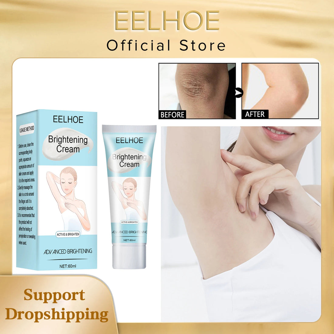 Dark Spot Whitening Body Cream for Knees, Elbows & Intimate Areas 10082387001690-1