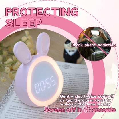 LED Cartoon Alarm Clock – Digital Display with Voice Control & Rechargeable Batter 9686234267990-1