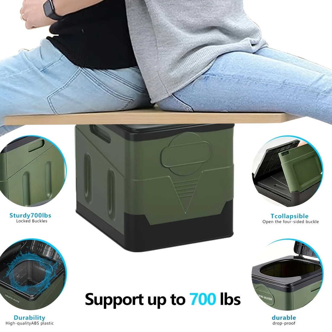 Portable Folding Toilet - Lightweight Outdoor Potty Multifunctional Mobile Toilet for Adults 8027307049158-1