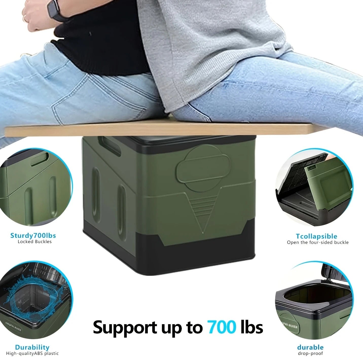 Portable Folding Toilet - Lightweight Outdoor Potty Multifunctional Mobile Toilet for Adults 8027307049158-1