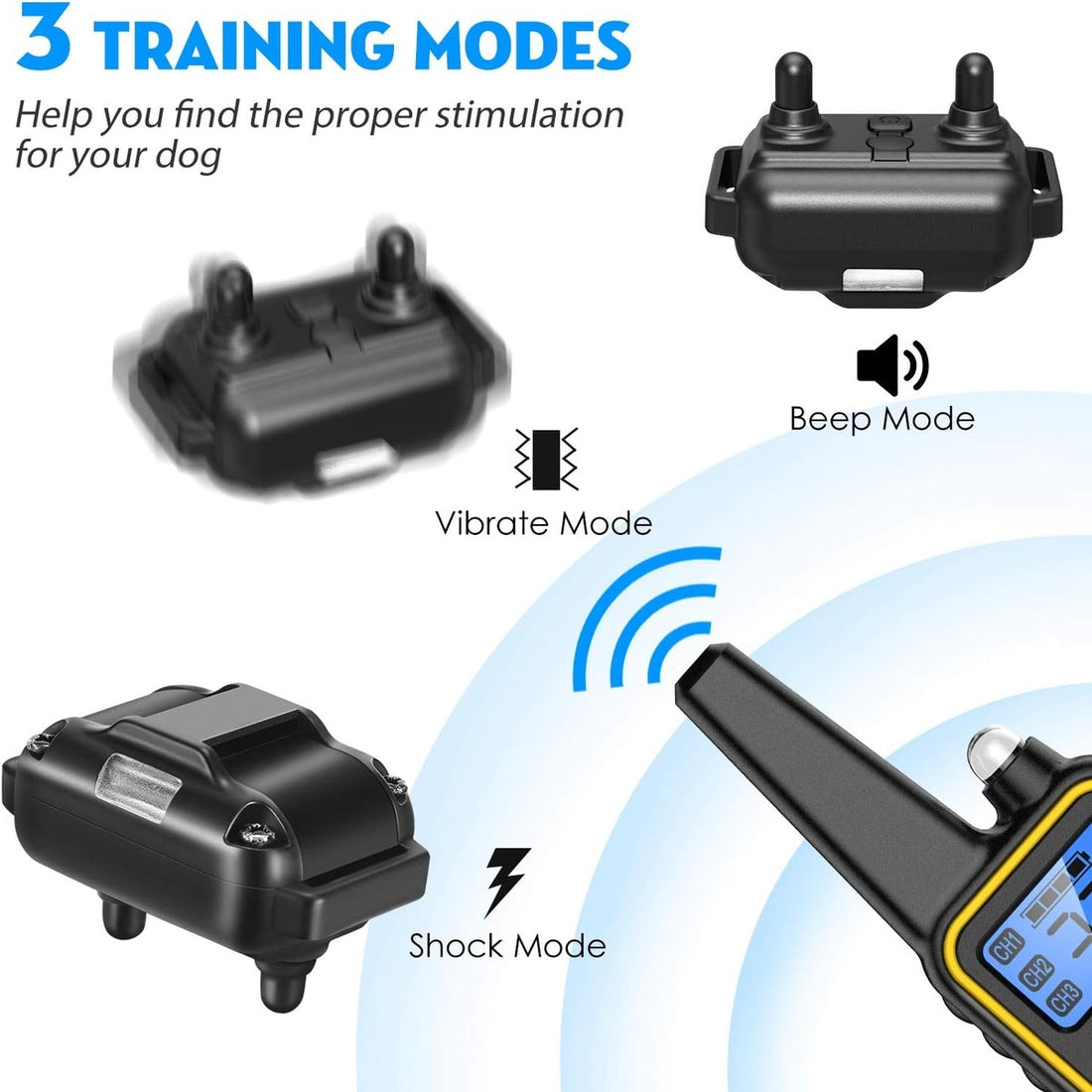 800M Rechargeable Electric Dog Training Collar - Waterproof, Remote Control & Ideal for Effective Dog Training 9975745872193-1
