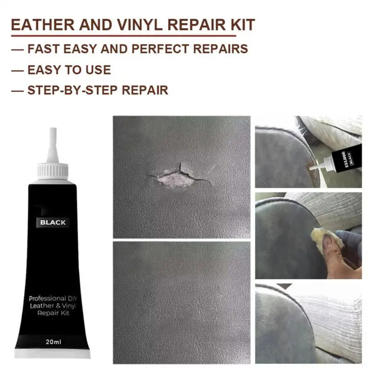 Professional Leather Repair Gel Paste For Sofa Car Seat Surface Restoration 20ml 6851398860900-1