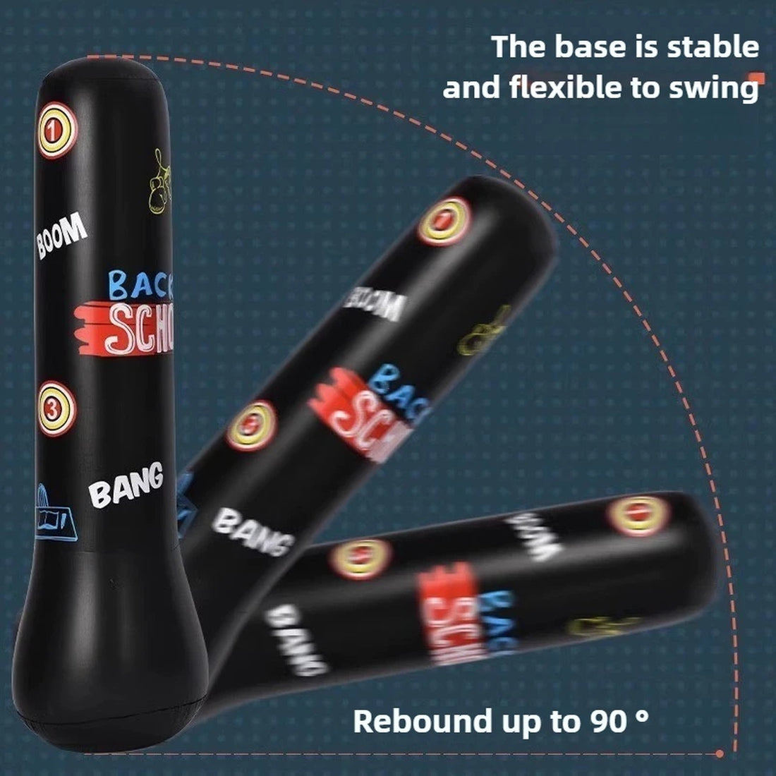 Kids Inflatable Punching Bag With Rebound Scoring Base, Pump 14857201975622-1