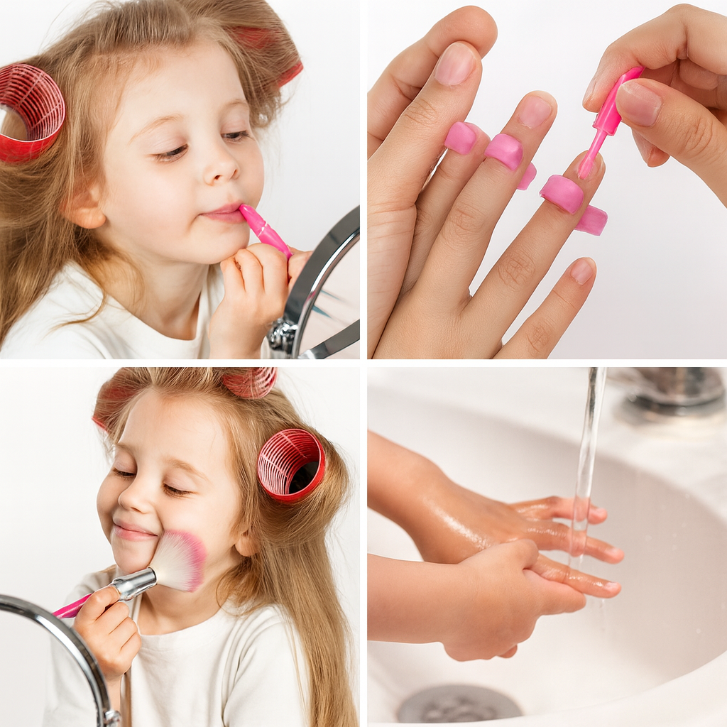 Glamour Beauty Kit - Washable Make-Up Kit For Children With Bag 10206867030280-1