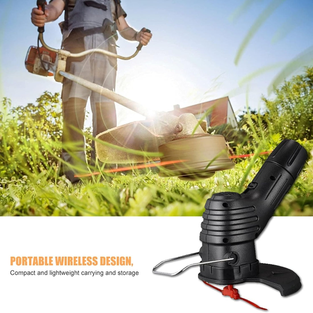 Cordless Grass Trimmer with High-Power Battery - Lightweight Lawn Edger for Easy Yard Maintenance 9912286609729-1