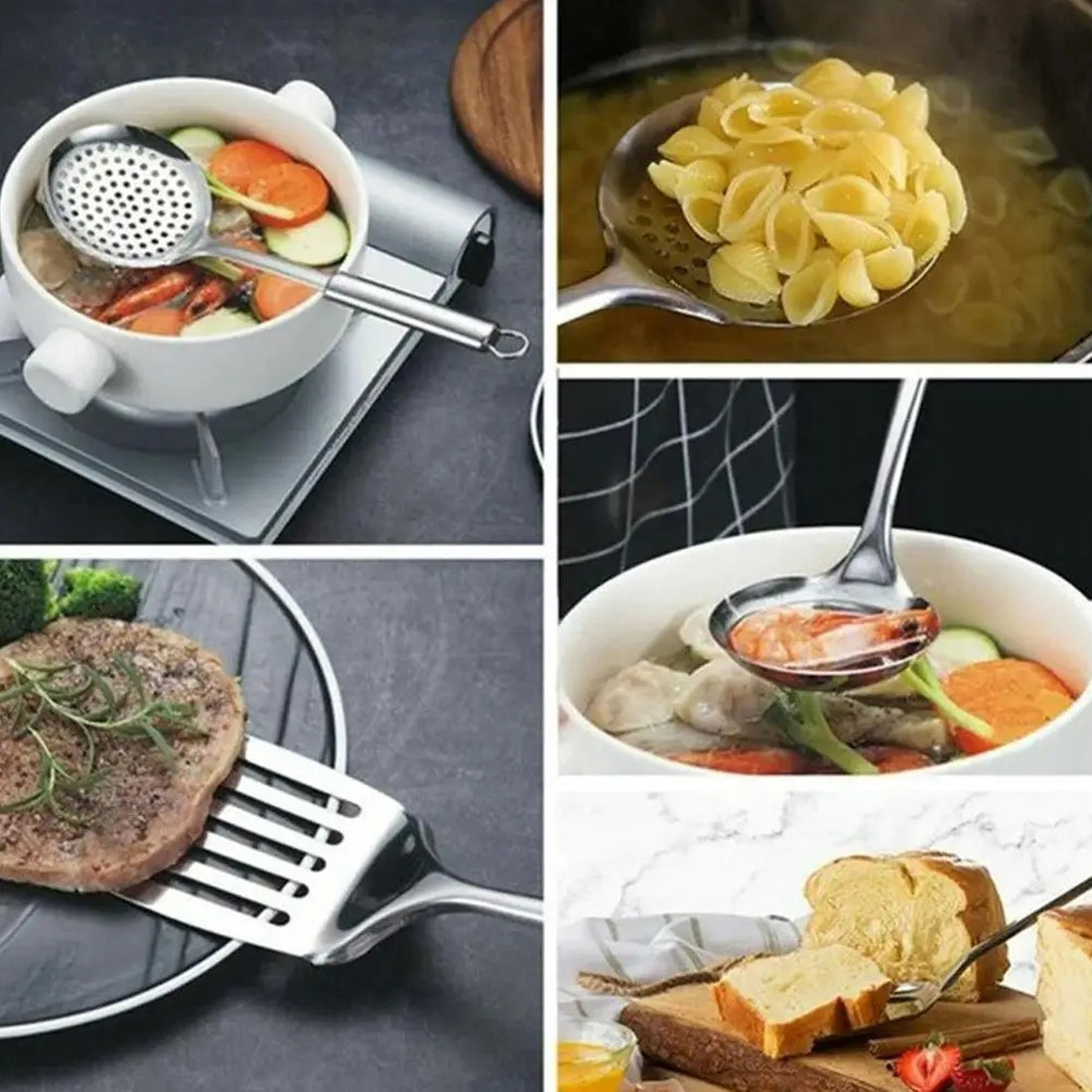 Premium Stainless Steel Cooking Utensils | 5pcs Set 9709977436446-1