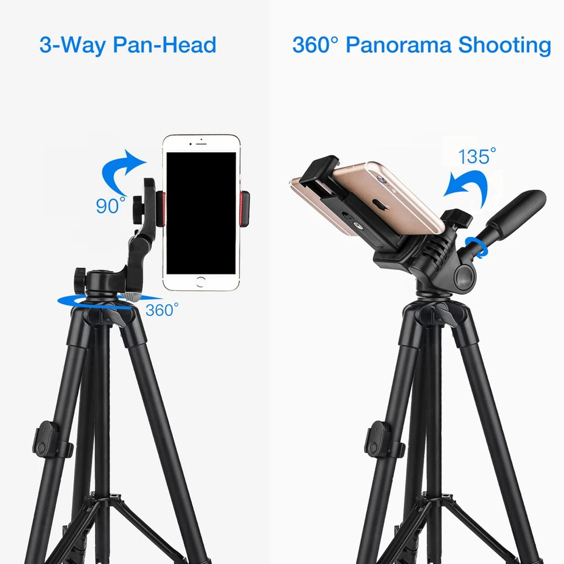 Extendable Phone Tripod with Bluetooth Remote - Versatile Selfie Stick & Stand 9726133436737-1