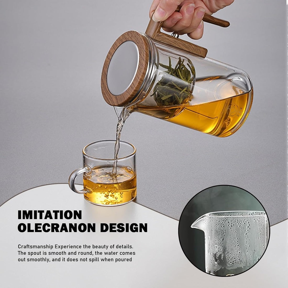 Durable Glass Teapot With Infuser For Tea Brewing 11588921131276-1