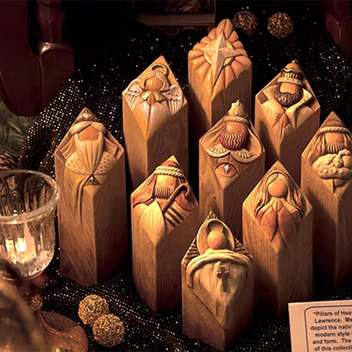 Heaven Pillarstatues 9Pcs Heaven Nativity Tree Pillar Statues 9555455082798-1