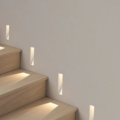 Led Embedded Wall Lamp With Pir Motion Sensor – 3W White & Black Staircase Footlight For Aisle, Corridor, And Home Lighting 14962032640324-1