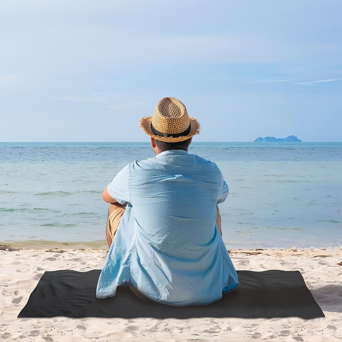 Ultra Thin Waterproof Foldable Picnic Mat 96219109-black