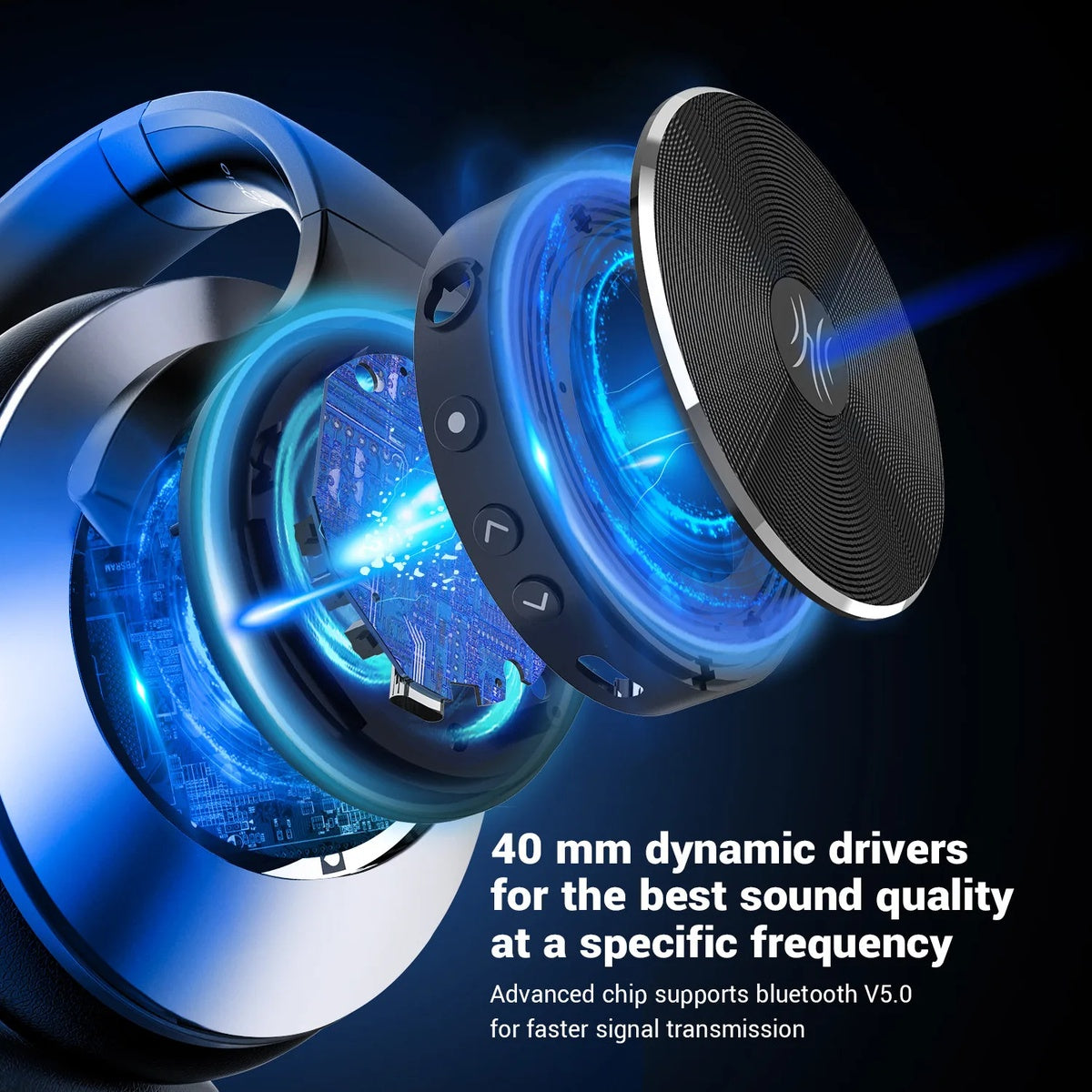 Oneodio A10 Series Wireless Headphones – Active Noise Cancelling, USB-C Charging & Mic 9749335834945-1