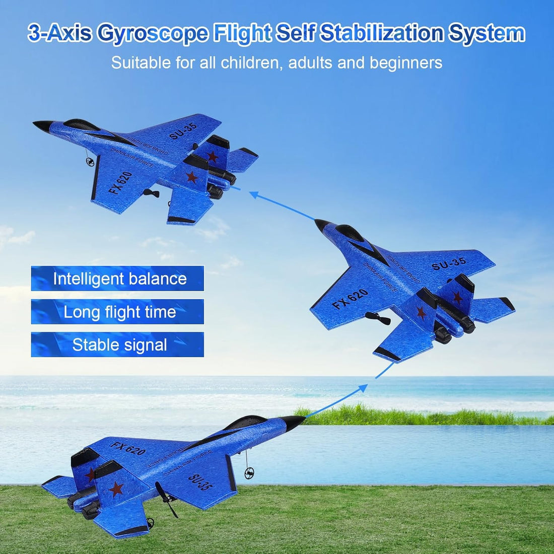 Remote Control Unbreakable Glider Plane 6849904574564-1