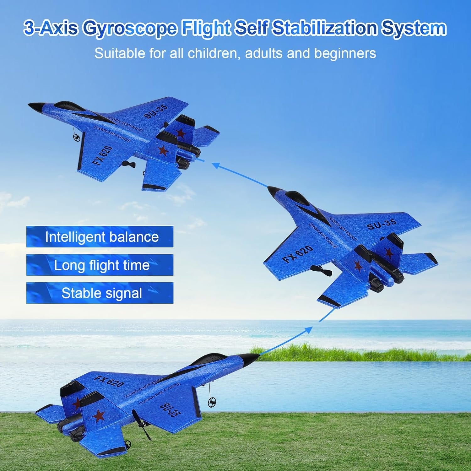 Remote Control Unbreakable Glider Plane 6849904574564-1
