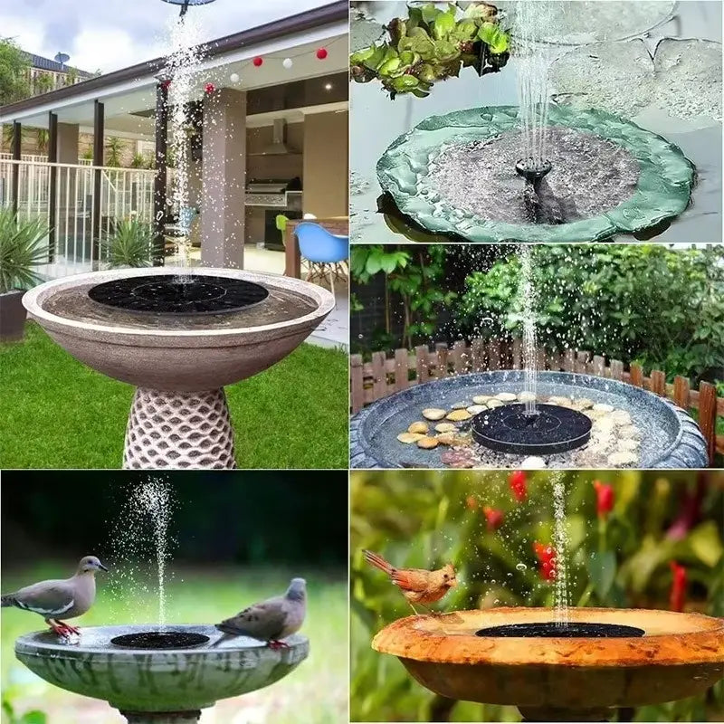 1.5W Solar Fountain Pump With 6 Fountain Water Styles