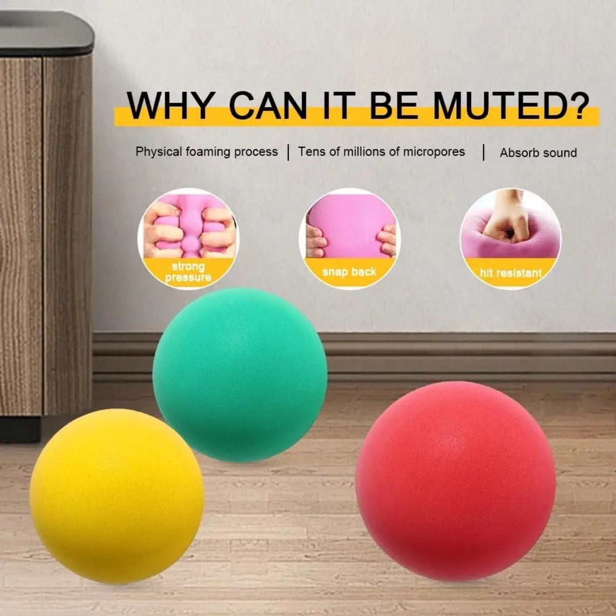 21Cm Silent Indoor Basketball - Soft PU Foam - Lightweight No-Noise Dribbling Ball 15146752966982-1