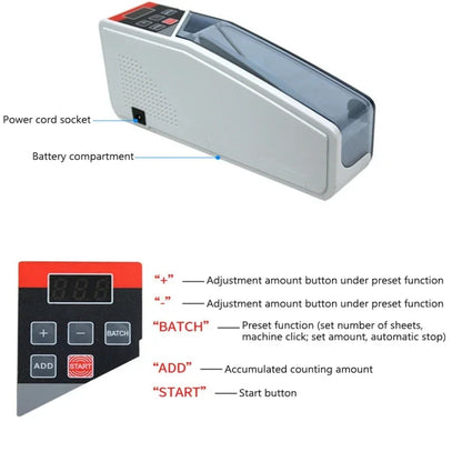 Portable Money Counter Machine Accurate Bill Cash Counting Device 7730401673373-1