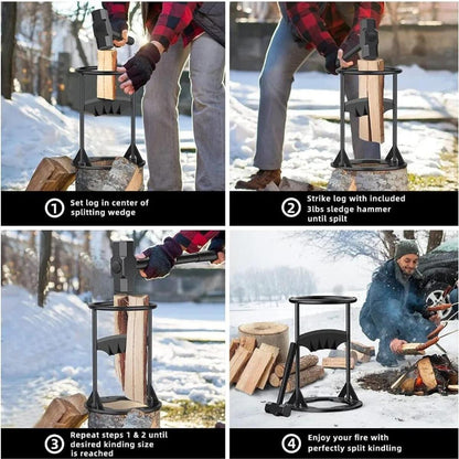 Heavy-Duty Kindling Splitter – Manual Firewood Log Splitter for Safe and Easy Wood Cutting SH1751817214987861000