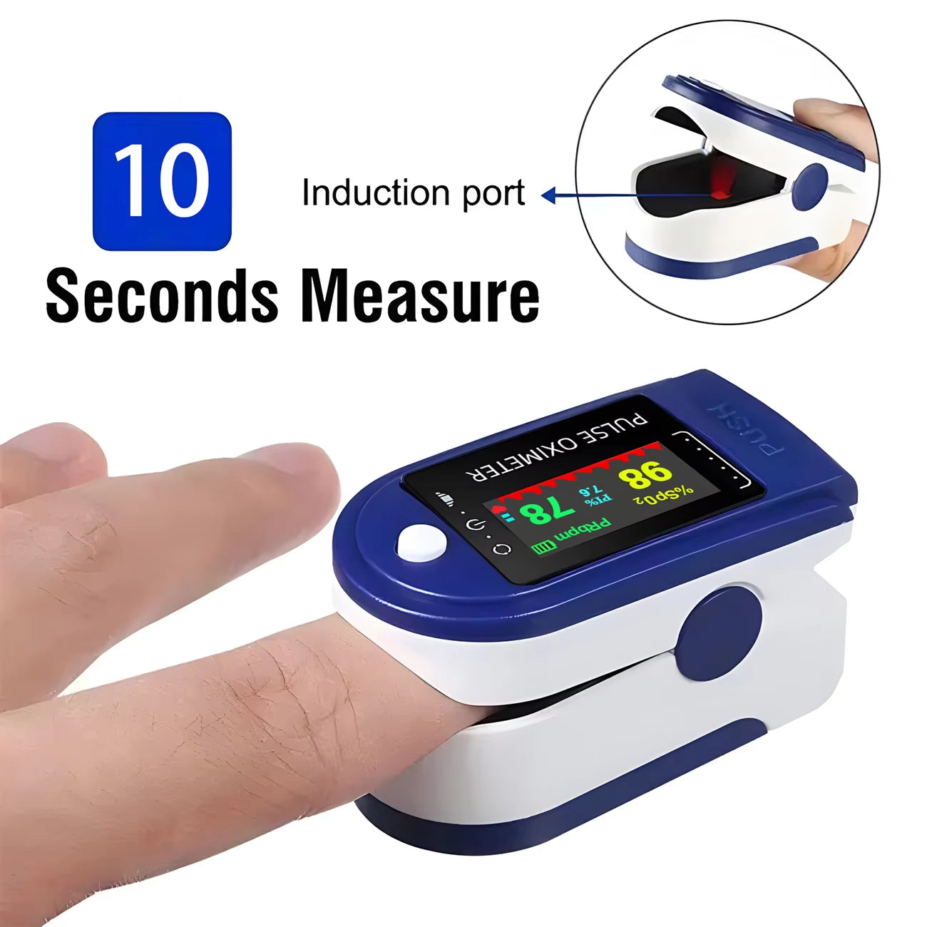 Non Invasive Fingertip Pulse Oximeter - Accurate SpO2 & Pulse Rate Monitoring with OLED Display for Health Tracking Anytime, Anywhere