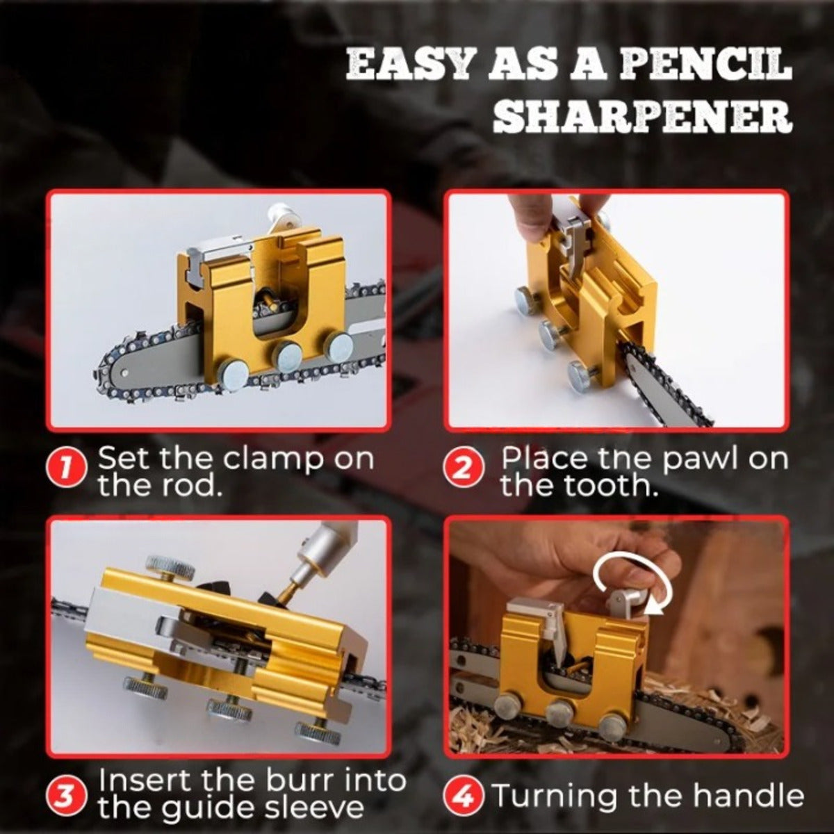Chainsaw Sharpener for Fast, Accurate Blade Edge Restoration 14814270292294-1