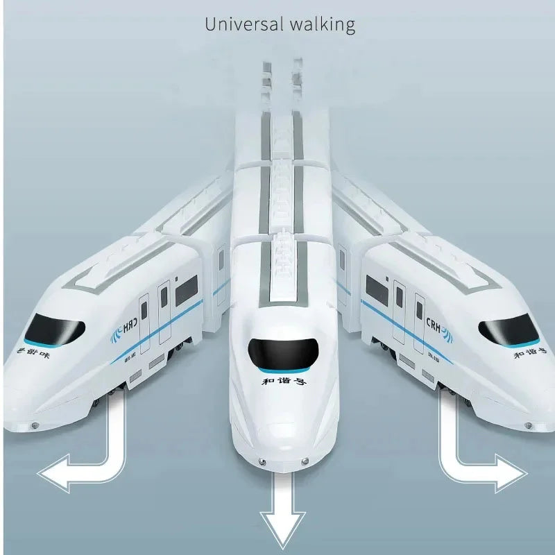 Kids Automatic Direction Changing Self-Driving Train Toy With Lights 5 Trains 10521987023194-1
