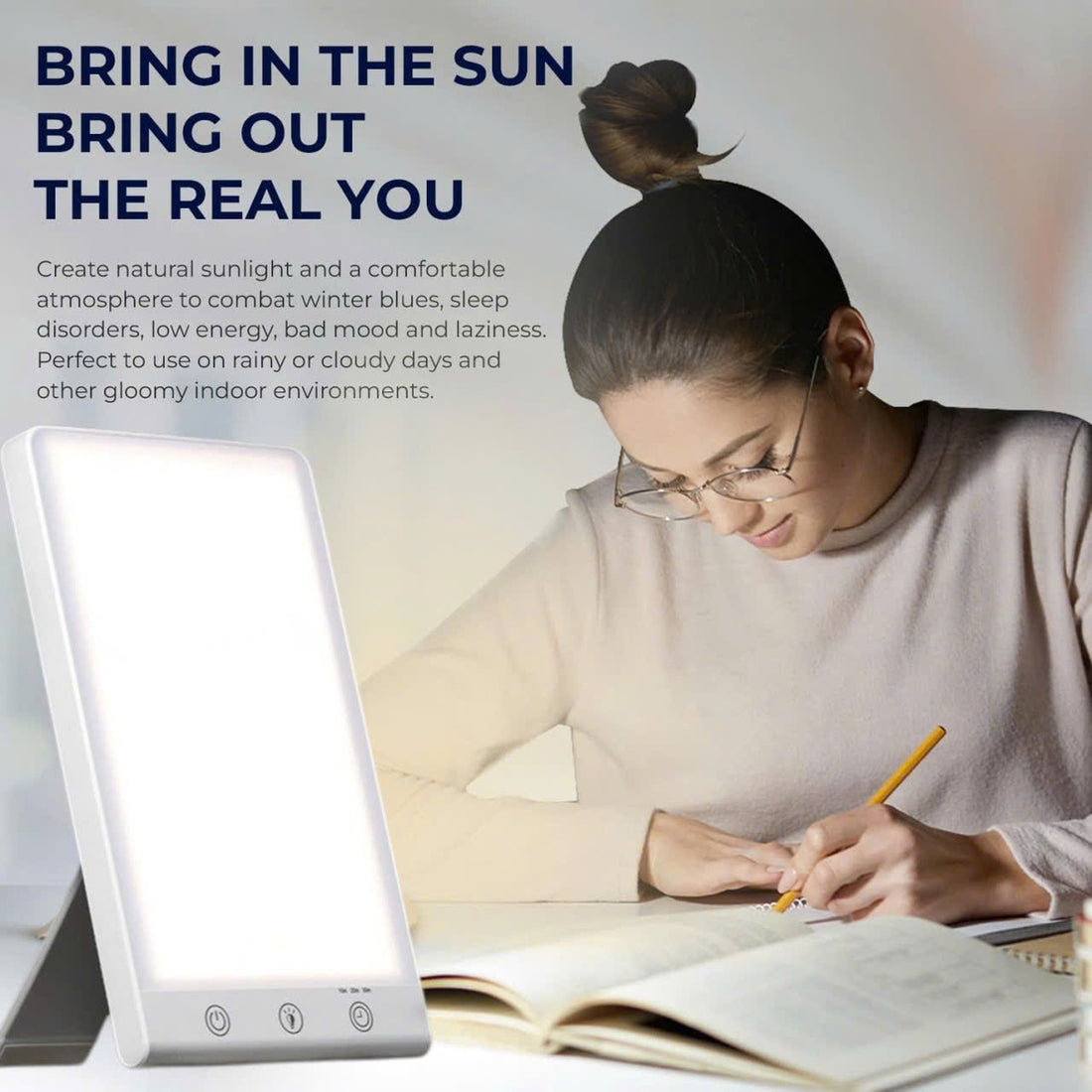 10000 Lux SAD Therapy Lamp - Light Therapy for Seasonal Affective Disorder, Mood Enhancement & Energy Boosting 9932751077697-1