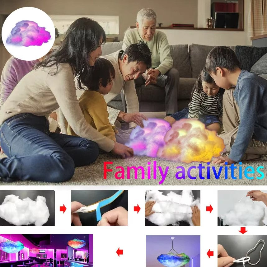Music Reactive Rgb Led Cloud Pendant Light With Remote Control 8746240475470-1