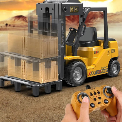 Realistic Remote Control Forklift Toy With Mist & Music 15611584676189-1