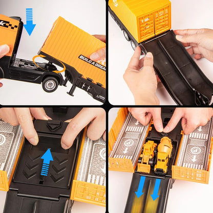 Children'S Interactive Transforming Construction Truck Playset 15613224943965-1