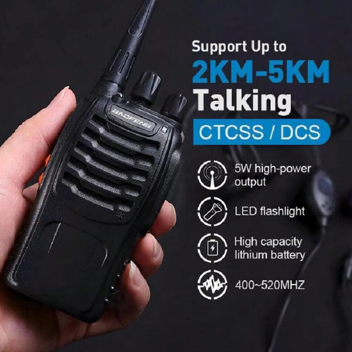 Long Range Two Way Radio Set For Outdoor Communication Activities 8450980905117-1