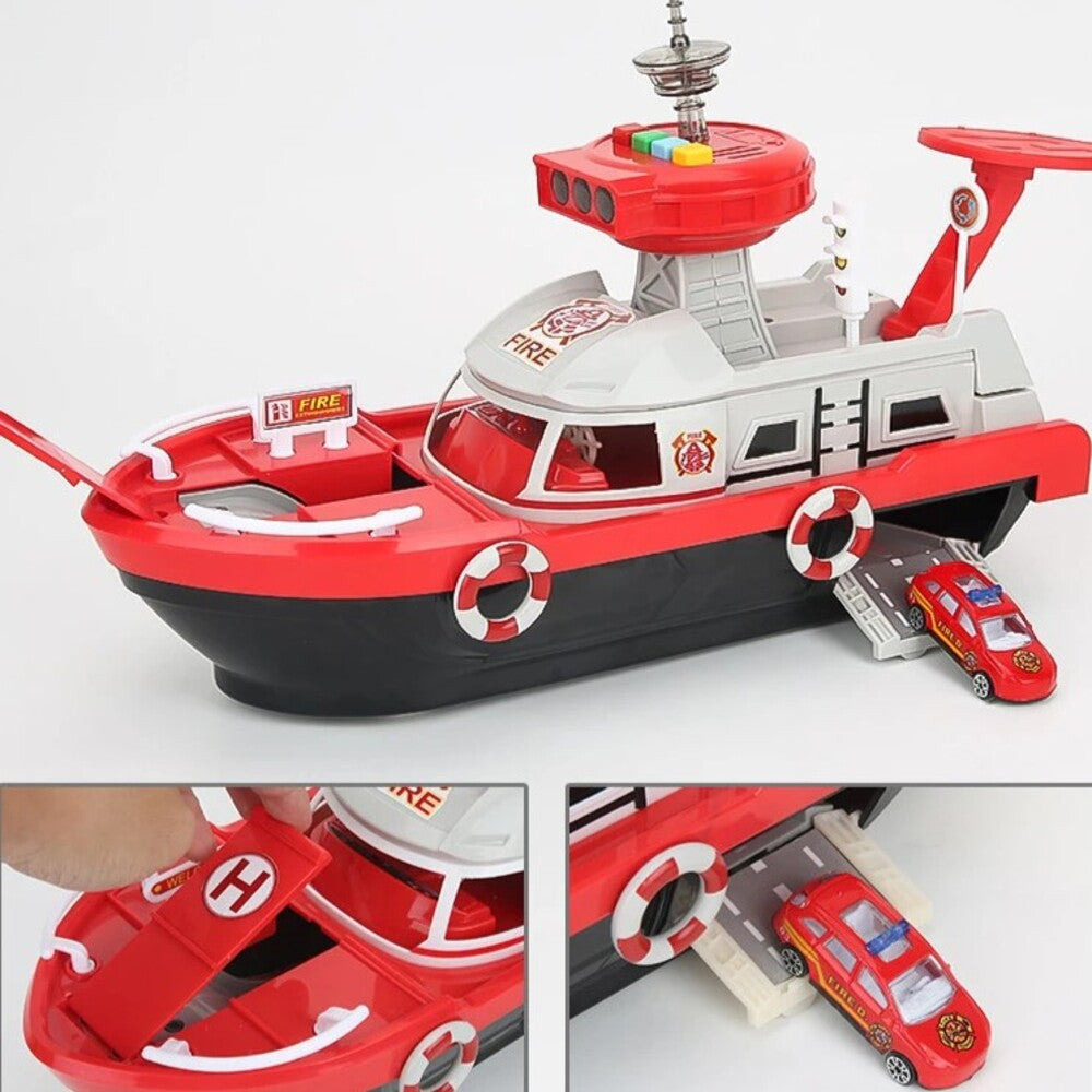 Kids' Multi-Vehicle Boat Rescue Hero Playset With Lights & Sound 15666973999453-1