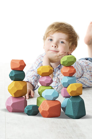 Wooden Stones Stacking Toy