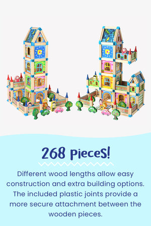 Wooden Building Blocks Castle