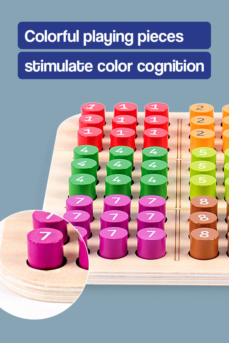 Wooden Sudoku Color And Number Memory Board