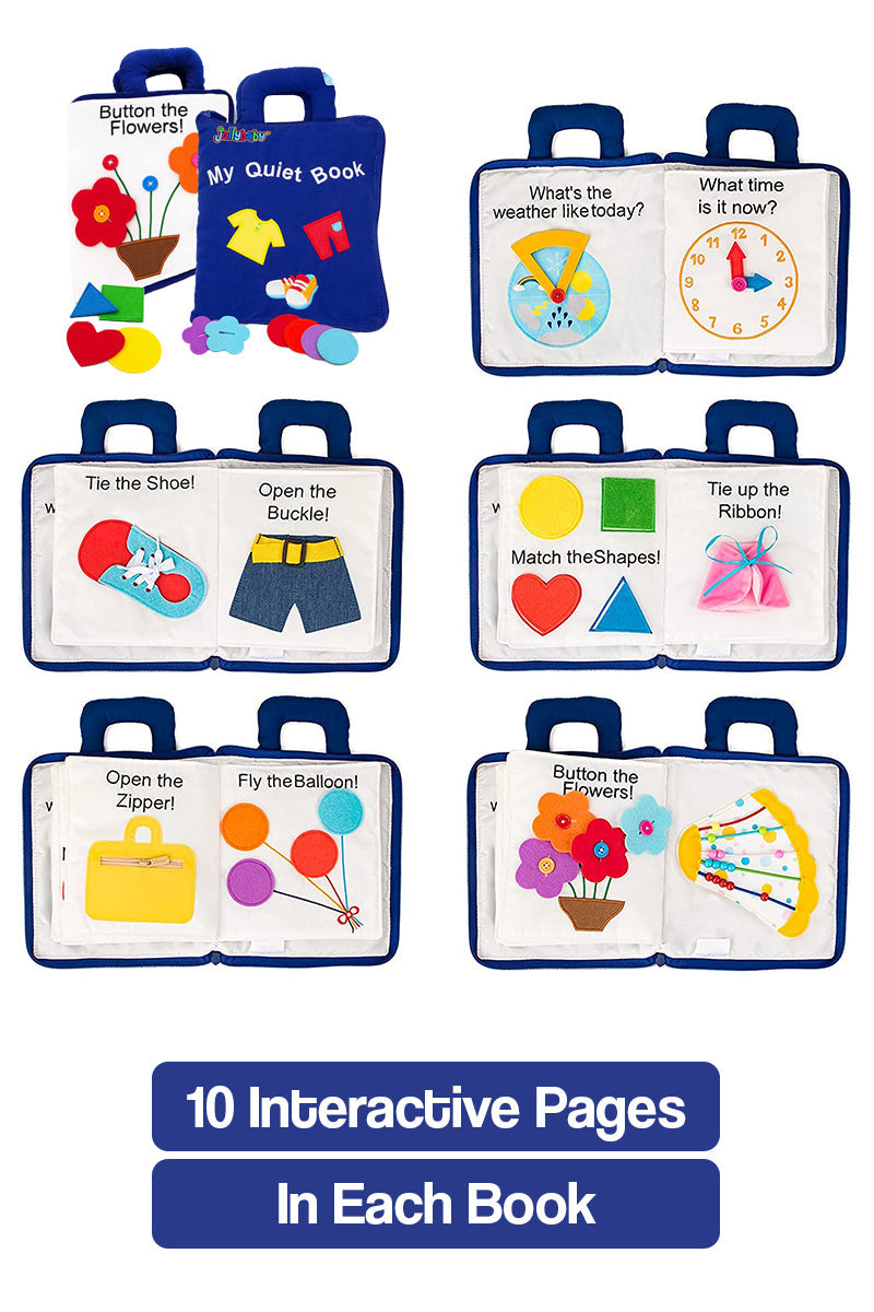 Quiet Books Interactive Learning Bundle (3-Piece Set)