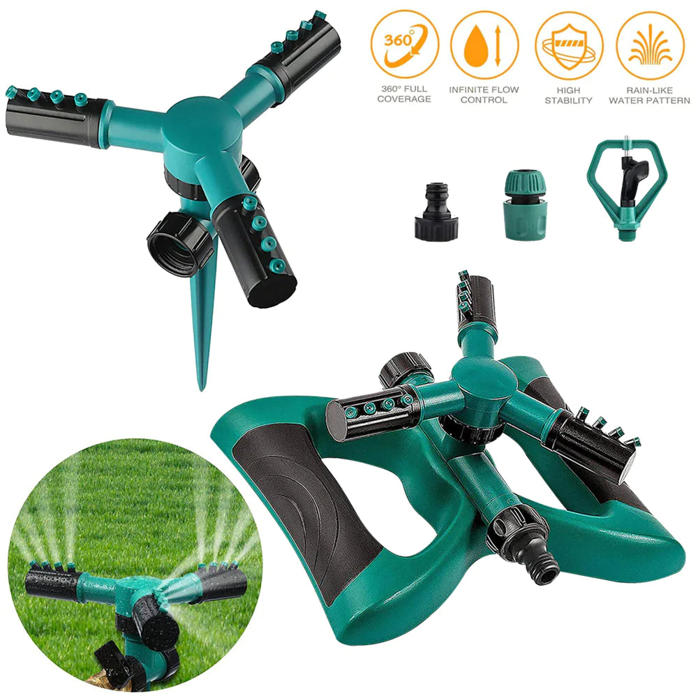 360 Degree Automatic Rotating Garden Lawn Water Sprinklers System