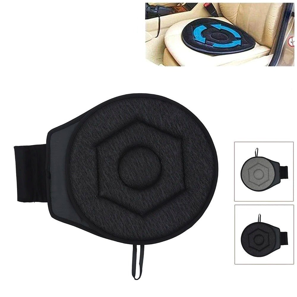 Rotating Seat Cushion - 360° Rotating Seat Cushion Pivot Disc Pad For Elderly, Swivel Car Seat Chair Assist To Turning Easily From Car To Wheelchair