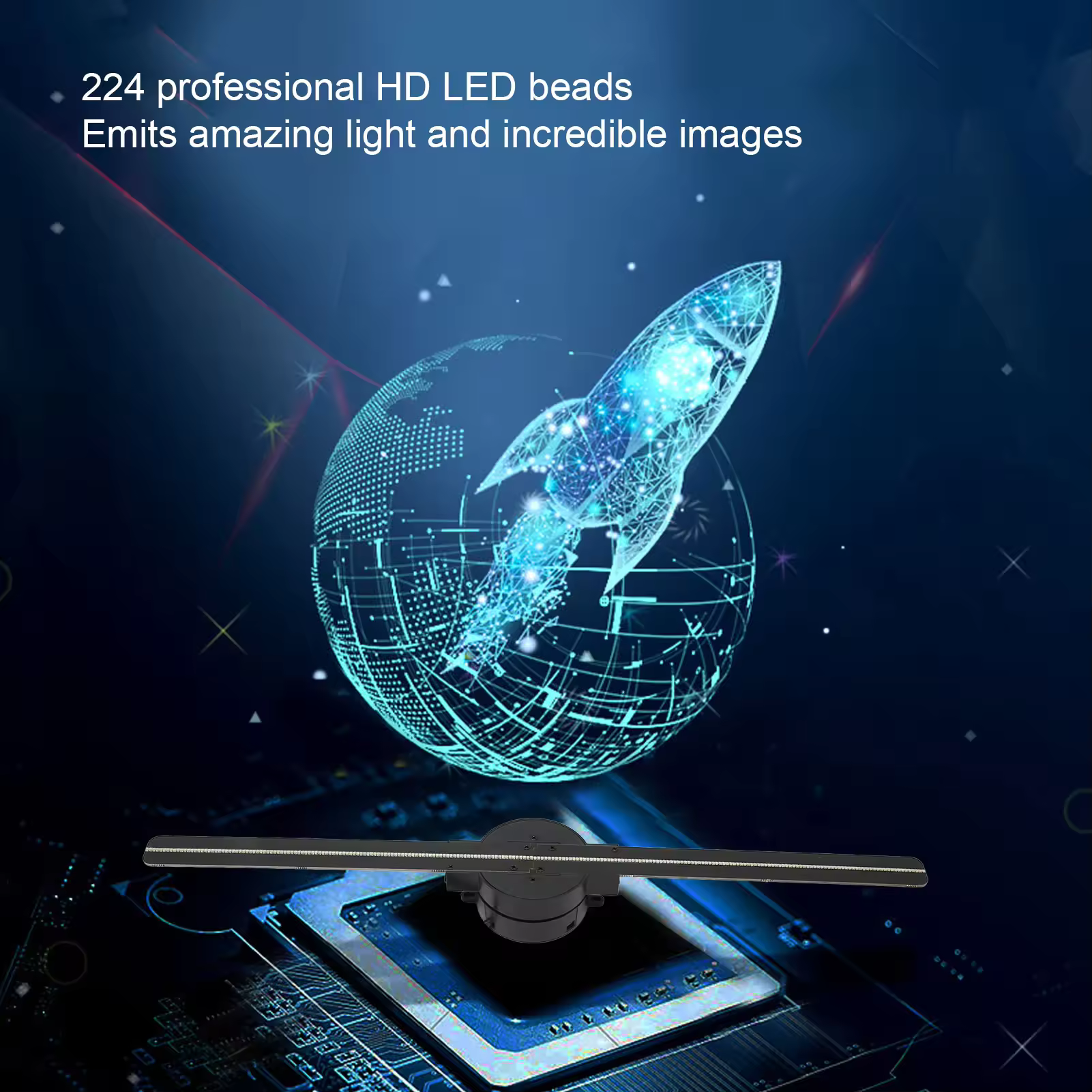 3D Hologram Fan Projector With Wifi